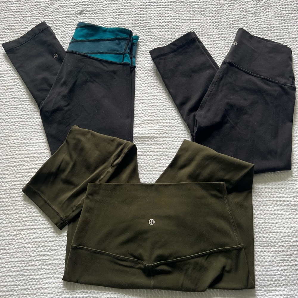 Lululemon Size 6 Leggings Bundle (3 pairs)